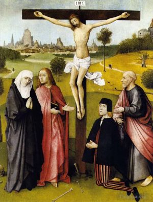 Hieronymus Bosch Werk - Kreuzigung mit Stifter 1485