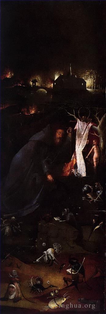 Hieronymus Bosch Ölgemälde - Einsiedler-Heiligen-Triptychon auf der linken Seite