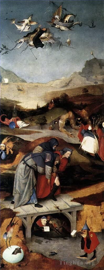 Hieronymus Bosch Ölgemälde - Versuchung des Heiligen Antonius 1506