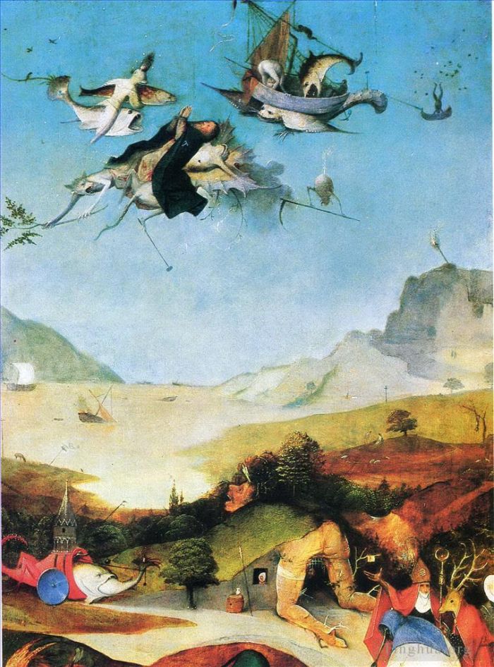 Hieronymus Bosch Ölgemälde - Versuchung des Heiligen Antonius 1