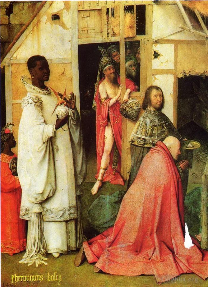 Hieronymus Bosch Ölgemälde - Die Anbetung der Heiligen Drei Könige 1511