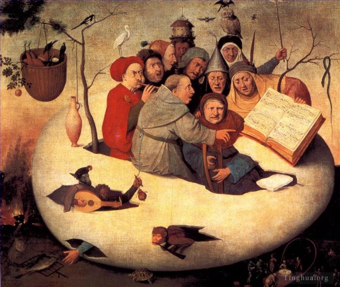 Hieronymus Bosch Ölgemälde - Das Konzert im Ei 1480