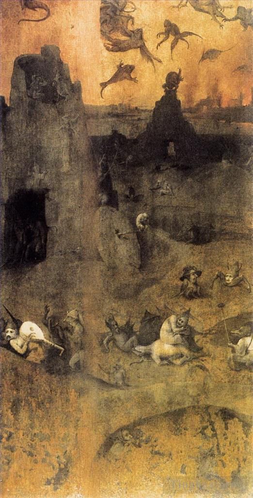 Hieronymus Bosch Ölgemälde - Der Fall der rebellischen Engel 1504