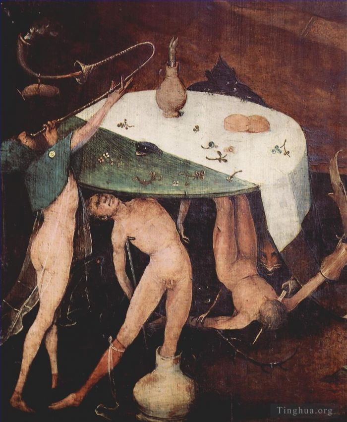 Hieronymus Bosch Ölgemälde - Die Versuchung des heiligen Antonius 1513