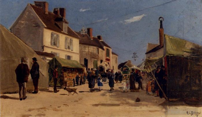 Hippolyte Camille Delpy Ölgemälde - Rue Pavoise A Dieppe