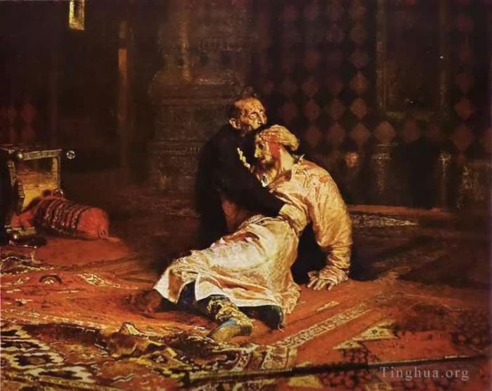 Ilya Repin Ölgemälde - Iwan der Schreckliche und sein Sohn Russischer Realismus