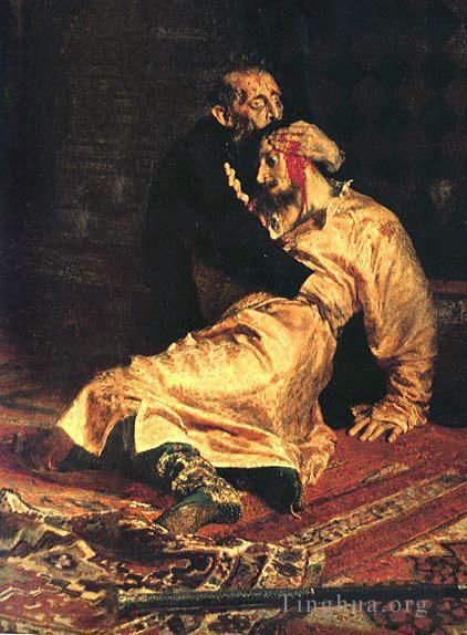Ilya Repin Ölgemälde - Iwan der Schreckliche und sein Sohn dtRussischer Realismus