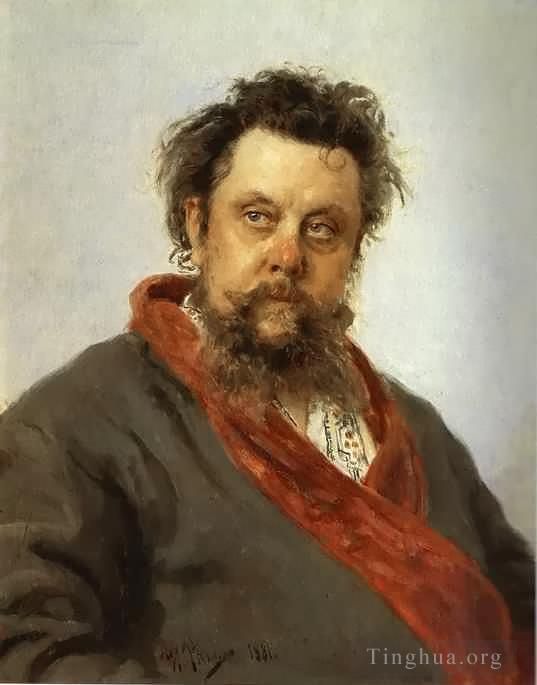 Ilya Repin Ölgemälde - Bescheidener Mussorgsky-Russischer Realismus