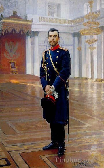 Ilya Repin Ölgemälde - Porträt von Nikolaus II., dem letzten russischen Kaiser, russischer Realismus