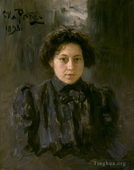 Ilya Repin Ölgemälde - Porträt der Tochter des Künstlers Nadezhda Russischer Realismus