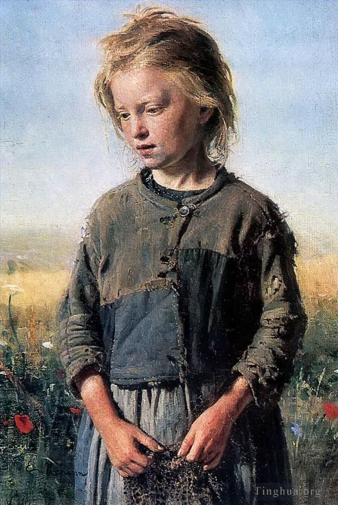 Ilya Repin Ölgemälde - Ein Fischermädchen 1874