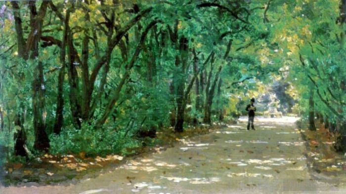 Ilya Repin Ölgemälde - Gasse im Park Kachanovka 1880