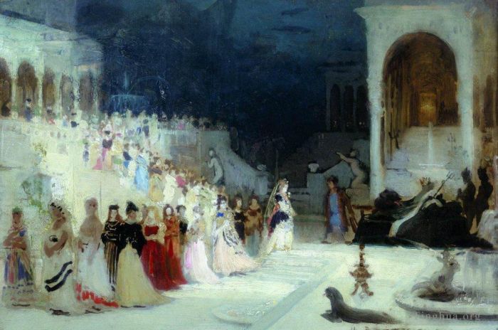 Ilya Repin Ölgemälde - Ballettszene 1875