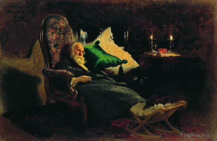 Ilya Repin Ölgemälde - Tod von Fjodor Tschischow 1877
