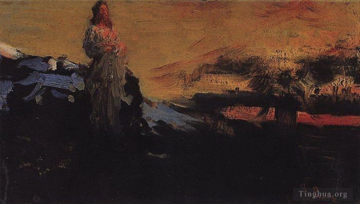 Ilya Repin Ölgemälde - Folge mir Satan 1891
