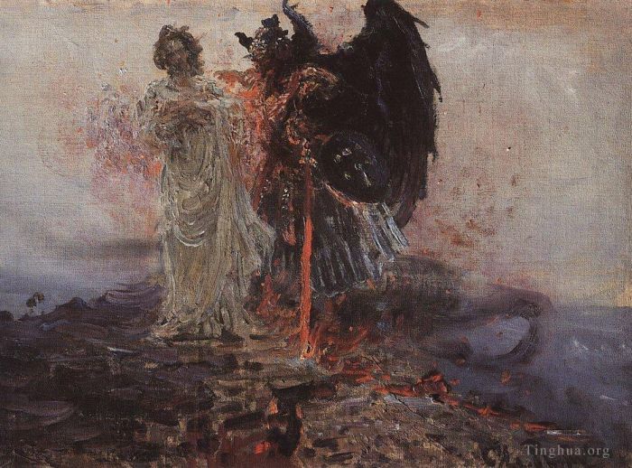 Ilya Repin Ölgemälde - Folge mir Satan 1895