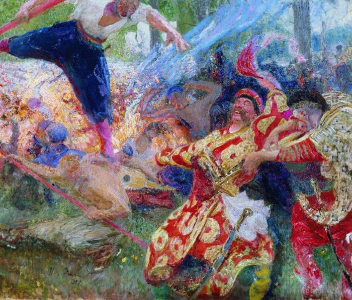Ilya Repin Ölgemälde - Hopak 1927