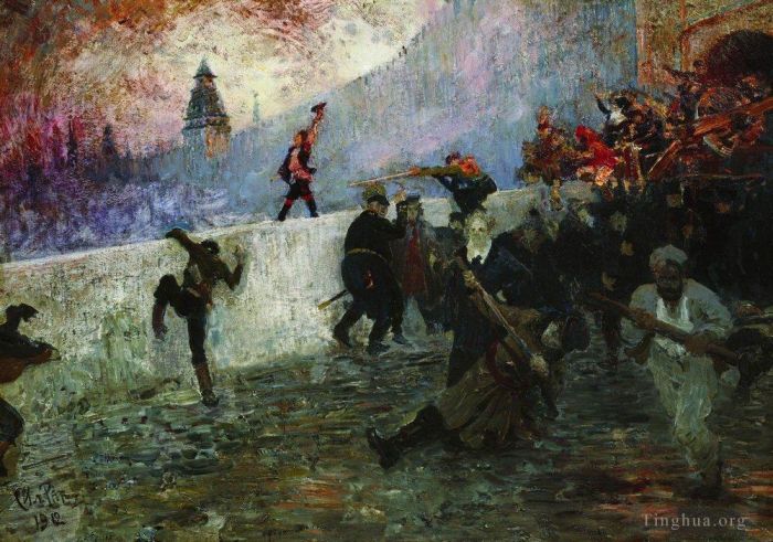Ilya Repin Ölgemälde - Im belagerten Moskau 1811–1912