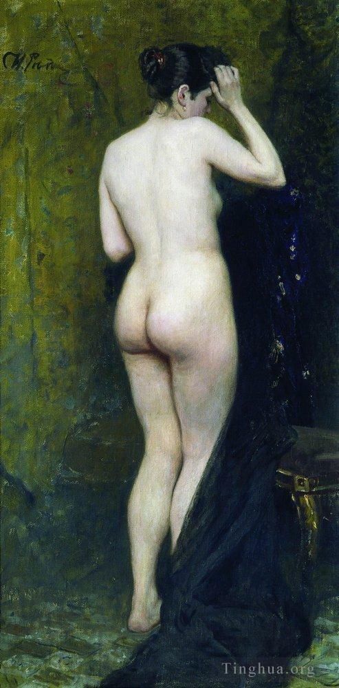 Ilya Repin Ölgemälde - Aktmodell von hinten 1896