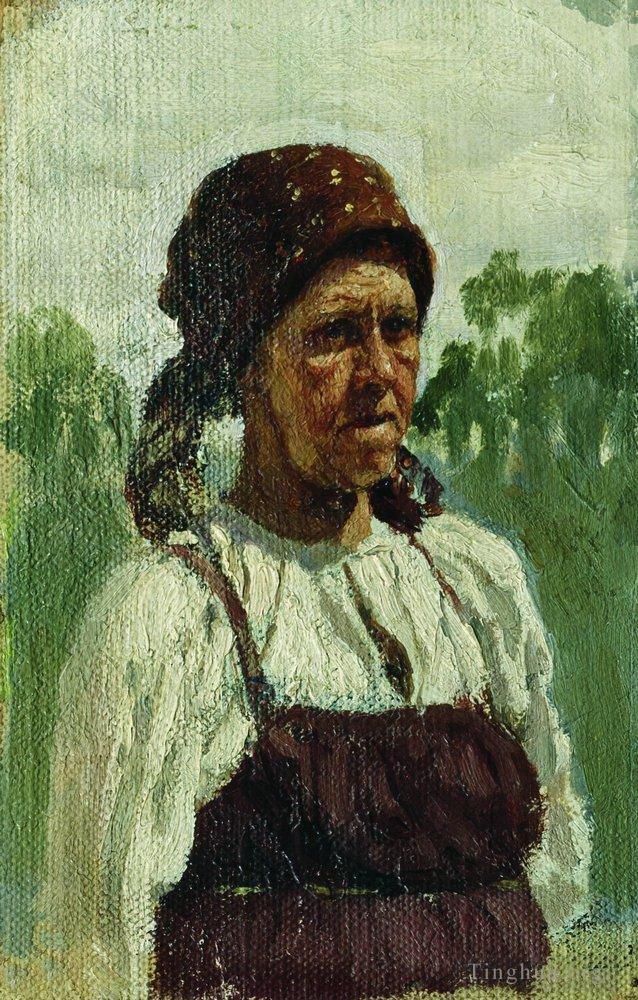 Ilya Repin Ölgemälde - Alte Frau