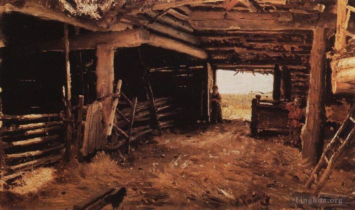 Ilya Repin Ölgemälde - Bauernhof 1879