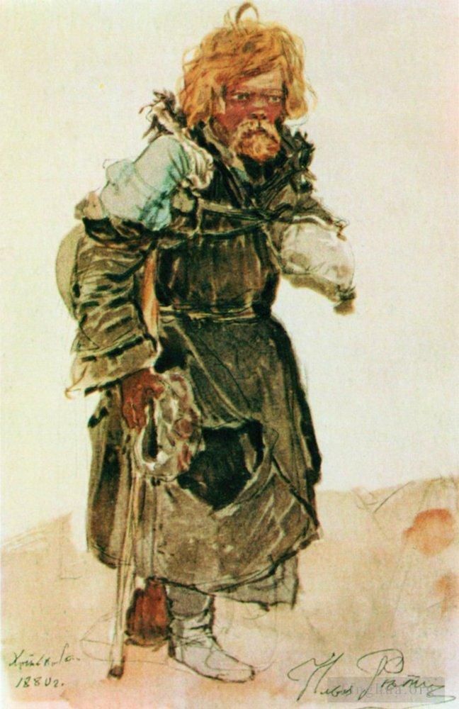 Ilya Repin Ölgemälde - Pilger 1880