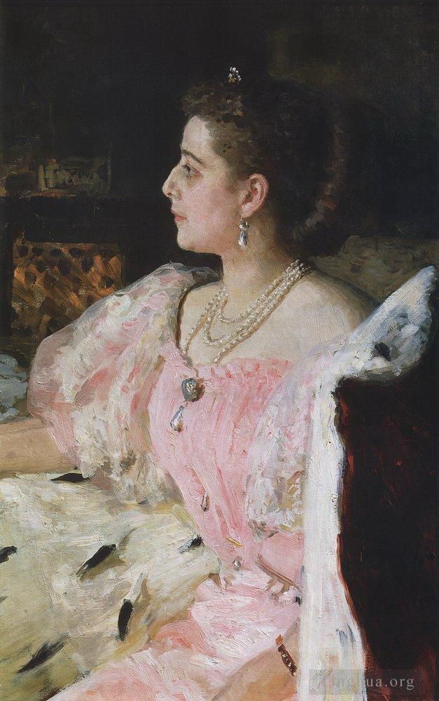 Ilya Repin Ölgemälde - Porträt der Gräfin Natalia Golovina 1896