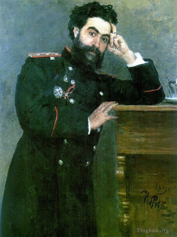 Ilya Repin Ölgemälde - Porträt von Ir Tarhanov 1892