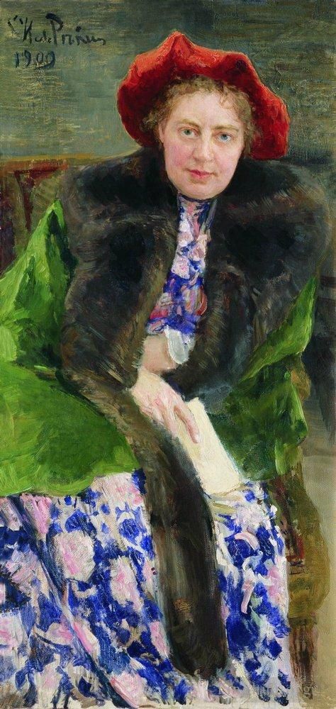 Ilya Repin Ölgemälde - Porträt von Nadezhda Borisovna Nordman Severova 1909