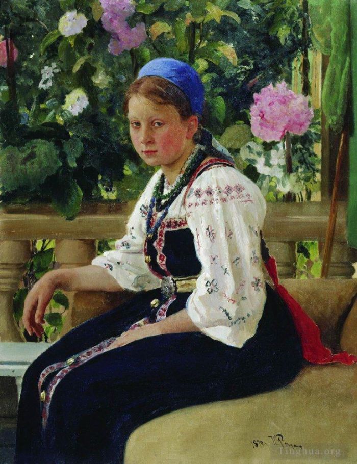 Ilya Repin Ölgemälde - Porträt von SF Mamontova 1879