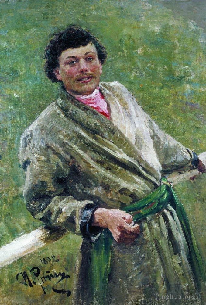 Ilya Repin Ölgemälde - Porträt von Sidor Schawrow 1892