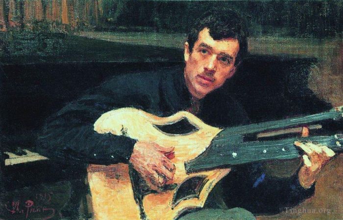 Ilya Repin Ölgemälde - Porträt des Künstlers gegen Svarog 1915
