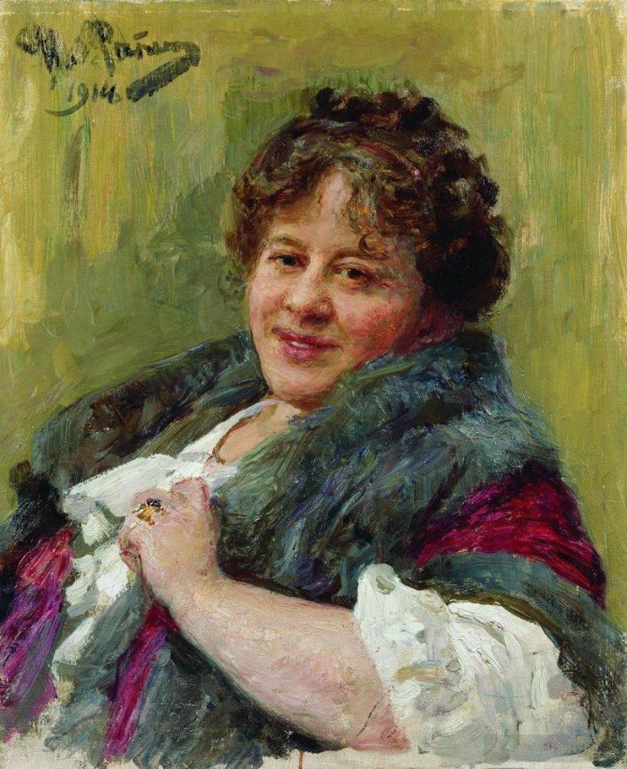 Ilya Repin Ölgemälde - Porträt des Schriftstellers Tl. Shchepkina Kupernik 1914