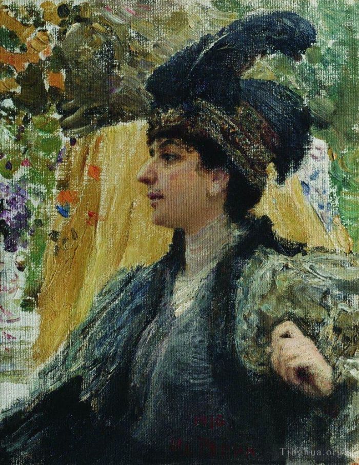 Ilya Repin Ölgemälde - Porträt von vv verevkina 1916