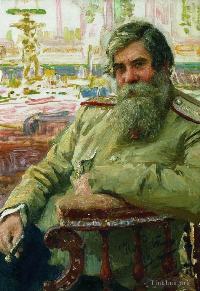 Ilya Repin Ölgemälde - Porträt von Wladimir Bechterew 1913