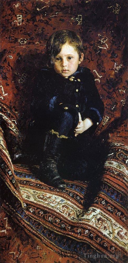 Ilya Repin Ölgemälde - Porträt von Jurij Repin, dem Sohn des Künstlers, 1882