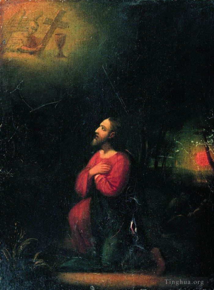 Ilya Repin Ölgemälde - Beten um den Kelch