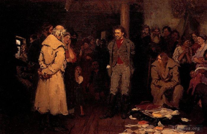 Ilya Repin Ölgemälde - Verhaftung eines Propagandisten 1878