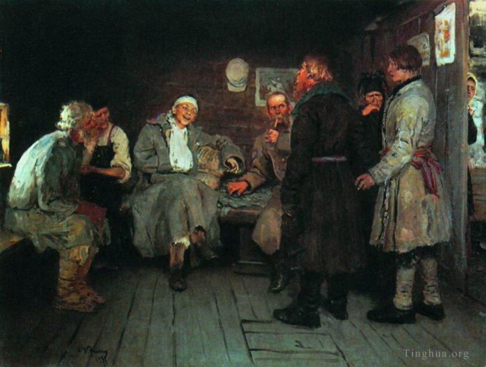 Ilya Repin Ölgemälde - Rückkehr aus dem Krieg 1877
