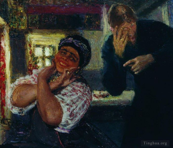Ilya Repin Ölgemälde - Solokha und Diakon 1926