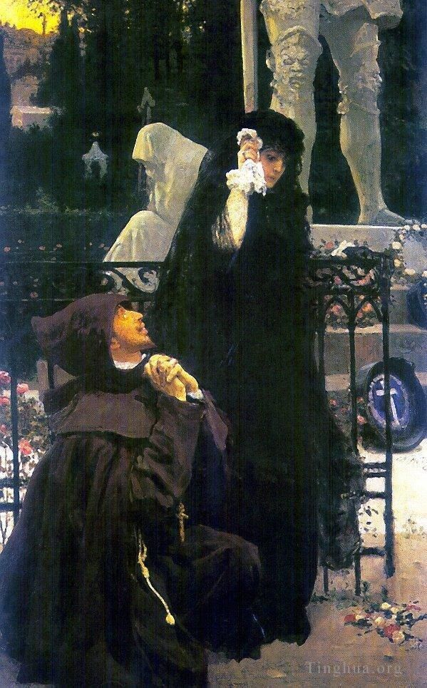 Ilya Repin Ölgemälde - Steingast Don Juan und Donna Anna 1885