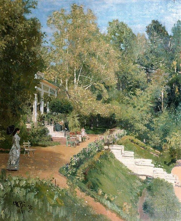 Ilya Repin Ölgemälde - Sommertag in Abramzewo 1880
