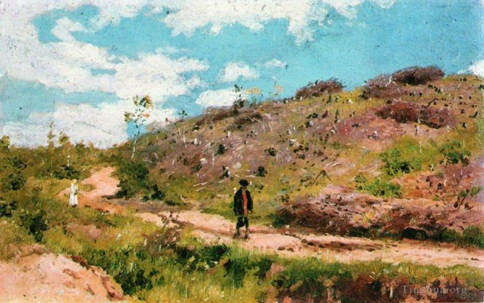 Ilya Repin Ölgemälde - Sommerlandschaft in Kurskaja Gubernija 1915