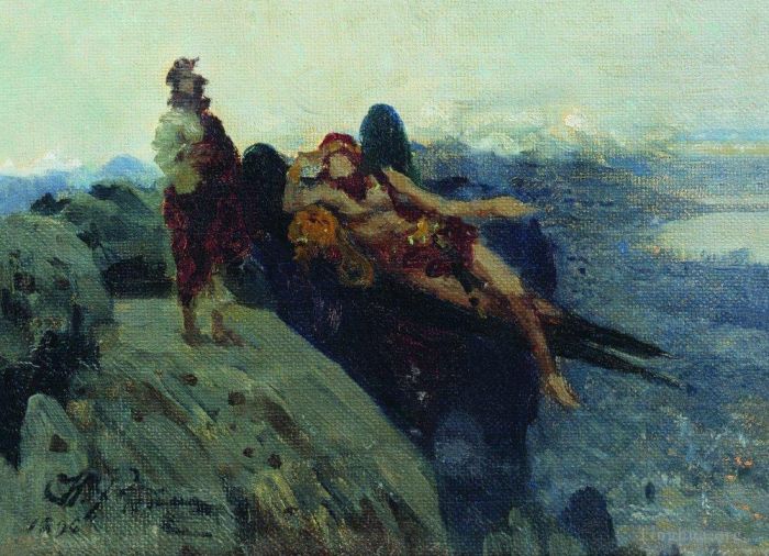Ilya Repin Ölgemälde - Versuchung Christi 1896
