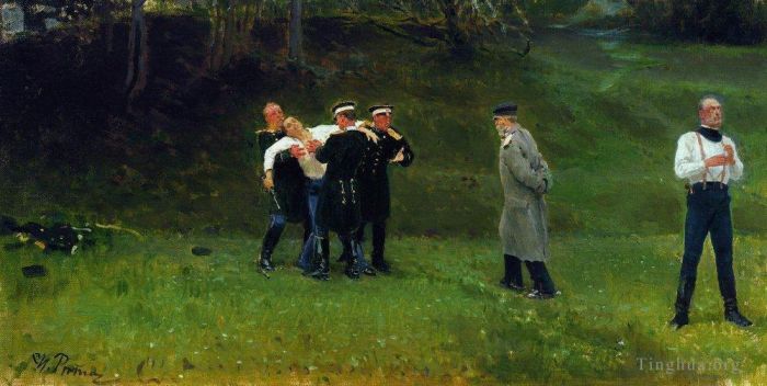 Ilya Repin Ölgemälde - Das Duell 1897