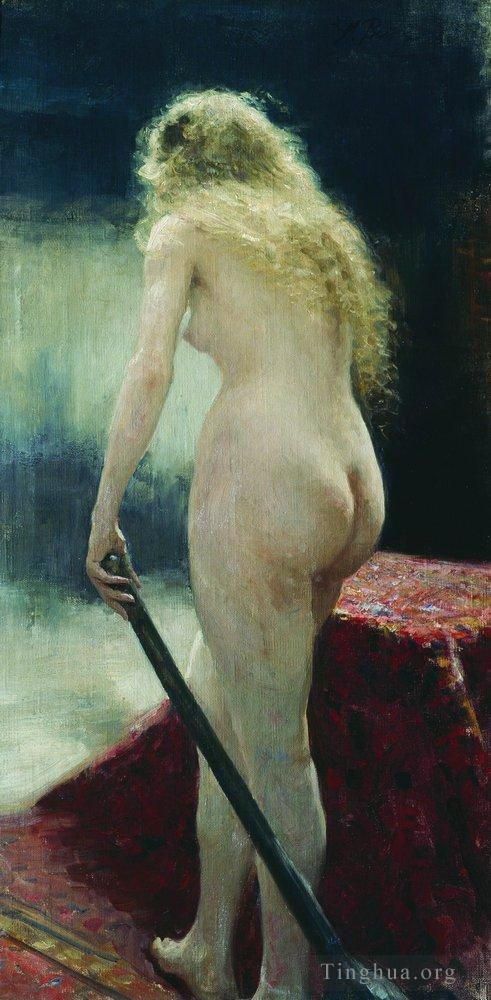 Ilya Repin Ölgemälde - Das Modell 1895