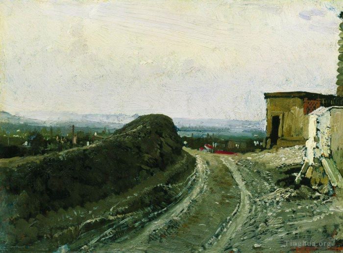 Ilya Repin Ölgemälde - Die Straße von Montmartre in Paris 1876