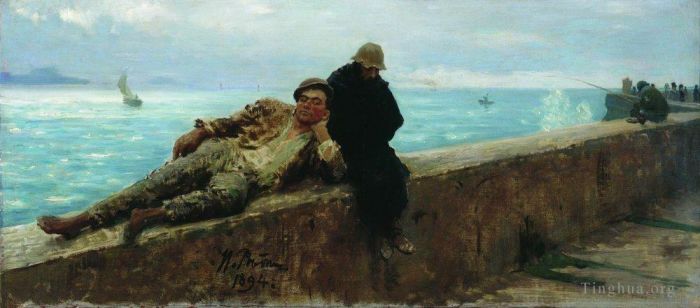 Ilya Repin Ölgemälde - Obdachlose Landstreicher 1894