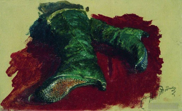 Ilya Repin Andere Malerei - Stiefel des Prinzen 1883