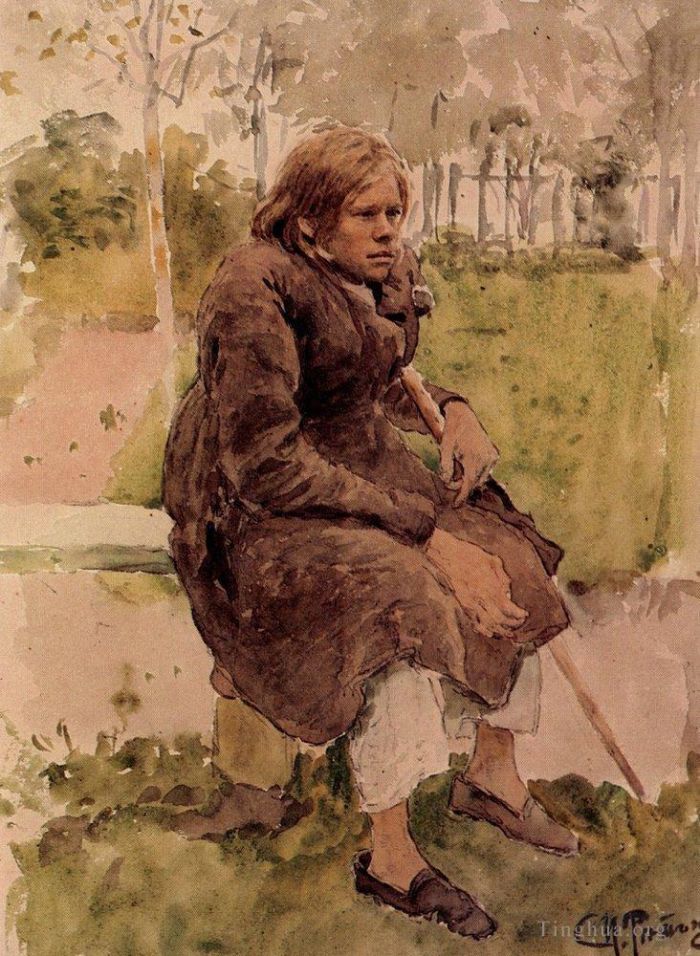 Ilya Repin Andere Malerei - Bucklige Studie 1880